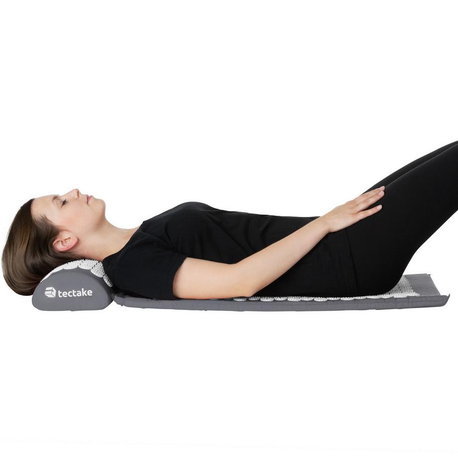 Tectake  Akupressurmatte  3-teiliges Set aus Matte, Kissen und Tragetasche 285 Akupressurblöcke 