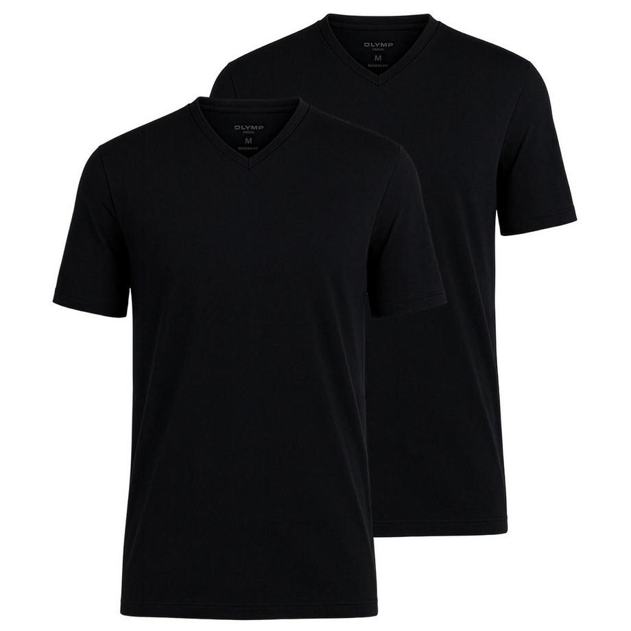 T-Shirt  2er Pack Bequem sitzend-Twin Pack V Neck T-Shirt