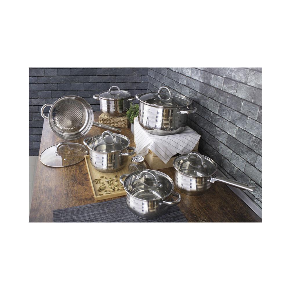 Blaumann Kochgeschirr-Set 12-teiliges Gourmet Line Shiny  