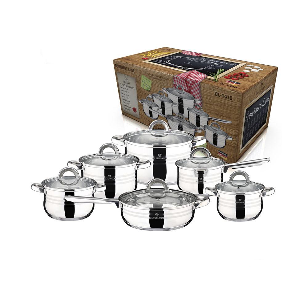 Blaumann Kochgeschirr-Set 12-teiliges Gourmet Line Shiny  