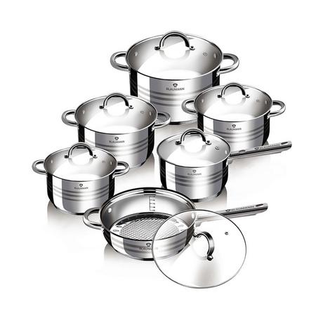 Blaumann Kochgeschirr-Set 12-teiliges Gourmet Line Shiny  