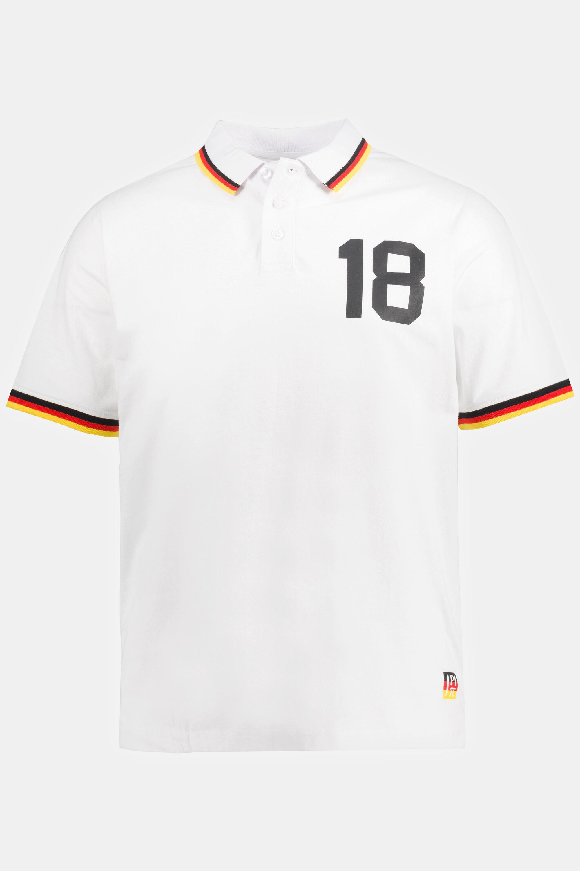 JP1880  Polo à manches courtes, col polo aux couleurs de l'Allemagne 