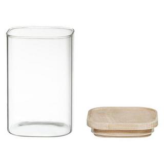 Northio 4 stapelbare Gläser mit Holzdeckel  
