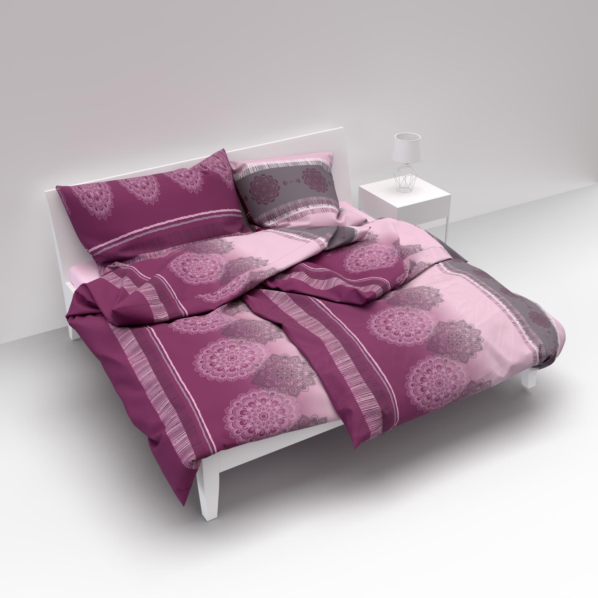 Lotus Bettwaren Lotus linge de lit satin Alize raisin  