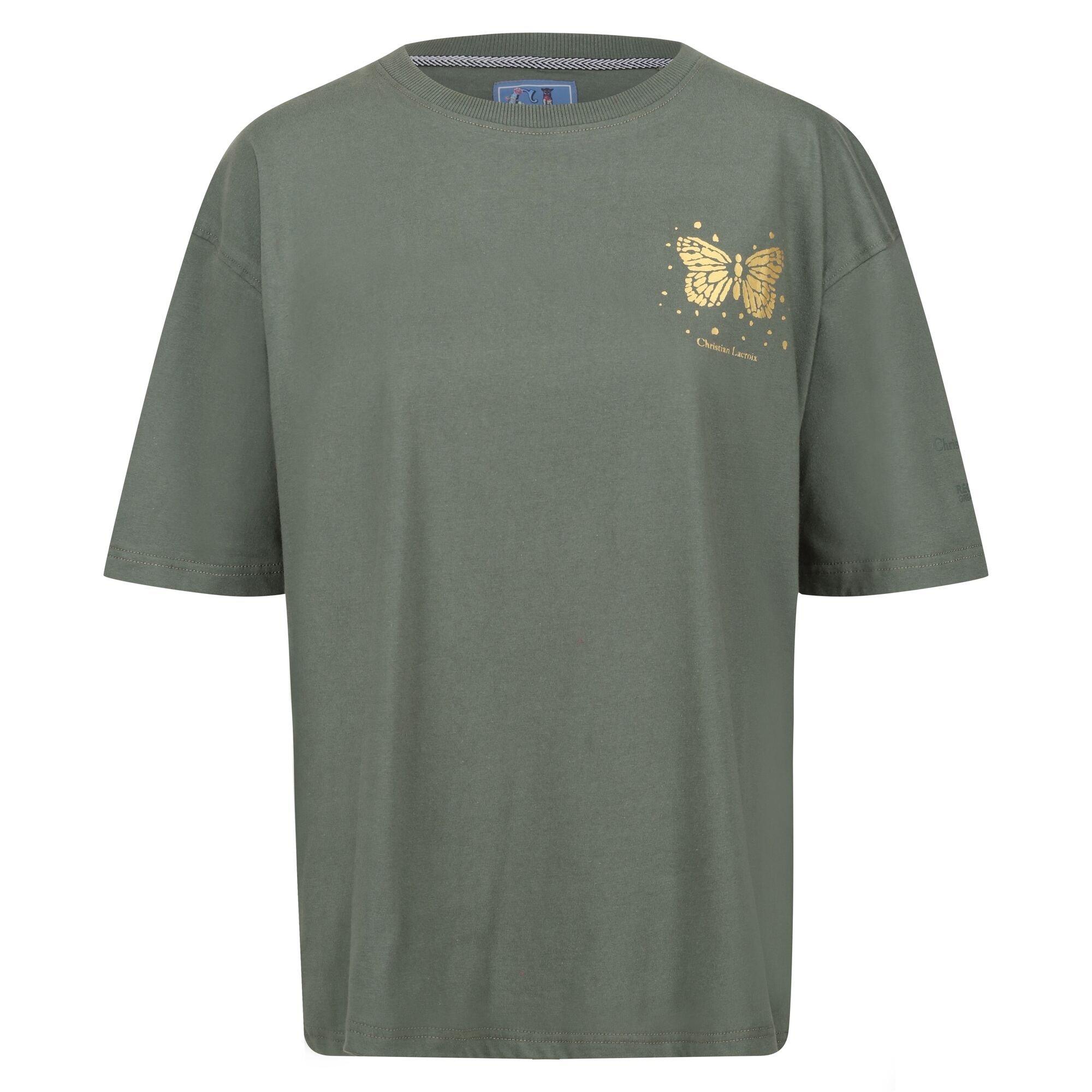 Image of Christian Lacroix Bellegarde Tshirt Rückseitiger Aufdruck Damen Khaki 40