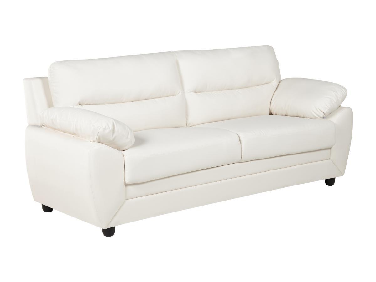 Vente-unique Sofa 3Sitzer Kunstleder MANOA  