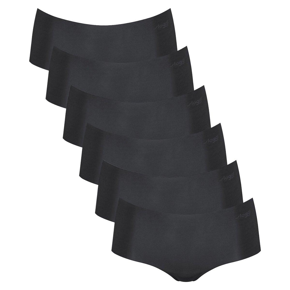 Image of 6er Pack Zero Microfibre 2.0 - Short Slip Damen Schwarz XS