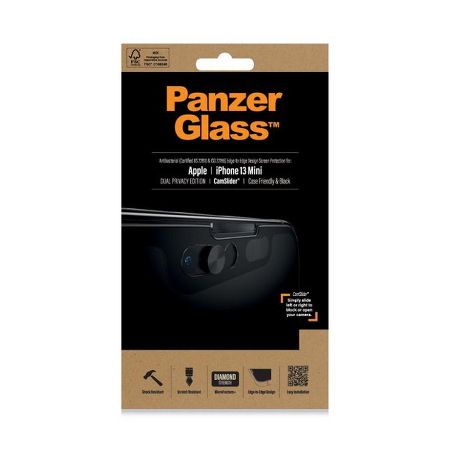 PanzerGlass  ® CamSlider® Privacy Displayschutz iPhone 13 Mini | Edge-to-Edge 