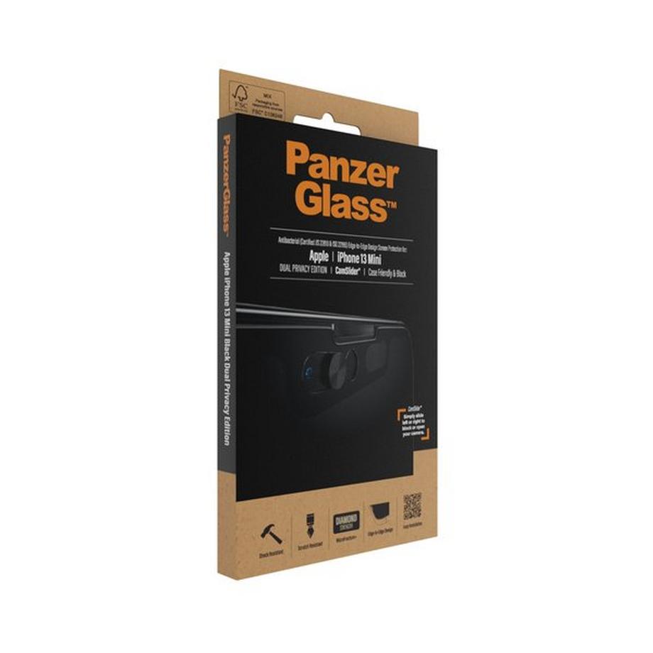 PanzerGlass  ® CamSlider® Privacy Displayschutz iPhone 13 Mini | Edge-to-Edge 