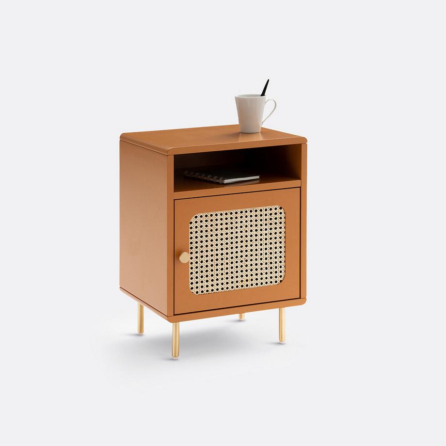 Chevet 1 porte cannage Redpop