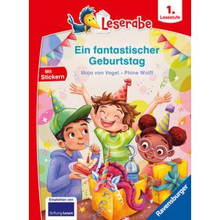 Ein fantastischer Geburtstag - lesen lernen mit dem Leserabe - Erstlesebuch - Kinderbuch ab 6 Jahren - Lesen lernen 1. Klasse Jungen und Mädchen (Leserabe 1. Klasse) von Vogel, Maja; Wolff, Phine (Illustrationen) Gebundene Ausgabe 