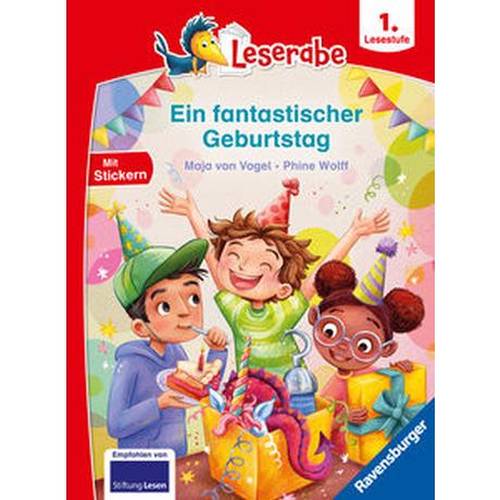 Ein fantastischer Geburtstag - lesen lernen mit dem Leserabe - Erstlesebuch - Kinderbuch ab 6 Jahren - Lesen lernen 1. Klasse Jungen und Mädchen (Leserabe 1. Klasse) von Vogel, Maja; Wolff, Phine (Illustrationen) Gebundene Ausgabe 