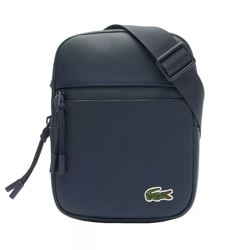 Lacoste - Borsa a tracolla Uomini-S FLAT CROSSOVER BAG, per uomo, Blu Notte, Größe Onesize