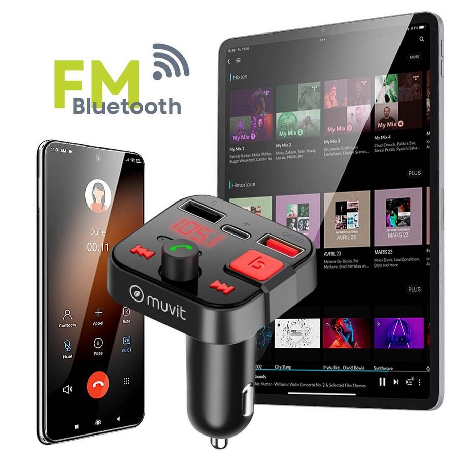 Muvit  Trasmettitore FM Bluetooth auto Muvit 