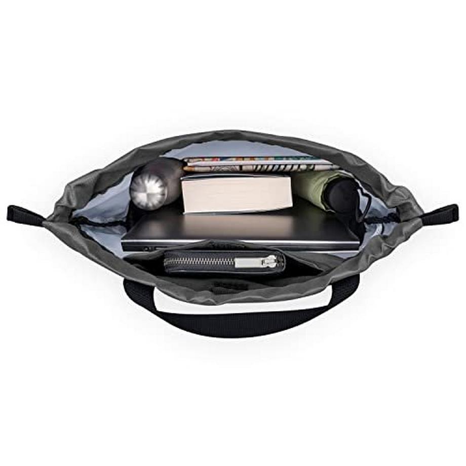 Only-bags.store  Gym Bag Grey - No 7 - Rucksack für Sport und Festival - Rucksack klein mit Innentasche - 