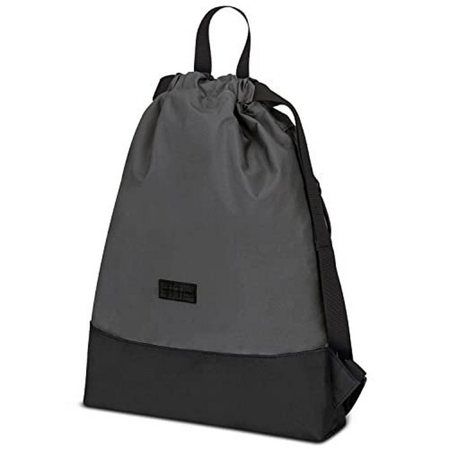 Only-bags.store  Gym Bag Grey - No 7 - Rucksack für Sport und Festival - Rucksack klein mit Innentasche - 