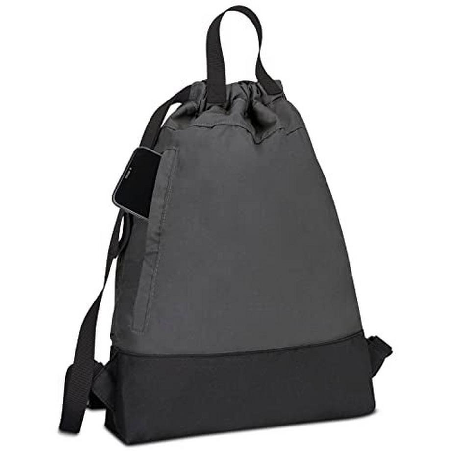 Only-bags.store  Gym Bag Grey - No 7 - Rucksack für Sport und Festival - Rucksack klein mit Innentasche - 