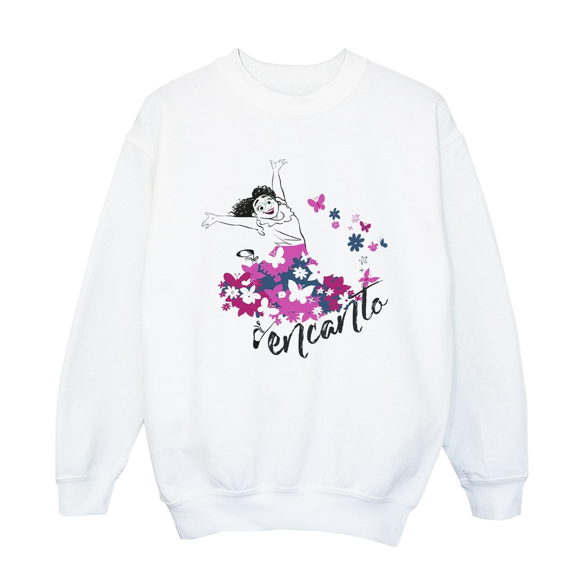 Image of Encanto Mirabel Flower Sweatshirt Unisex Weiss 152-158
