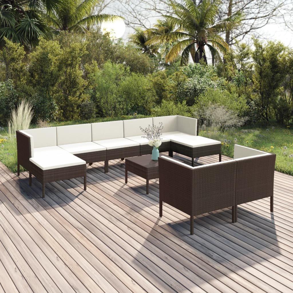 VidaXL Garten-sofagarnitur poly-rattan  