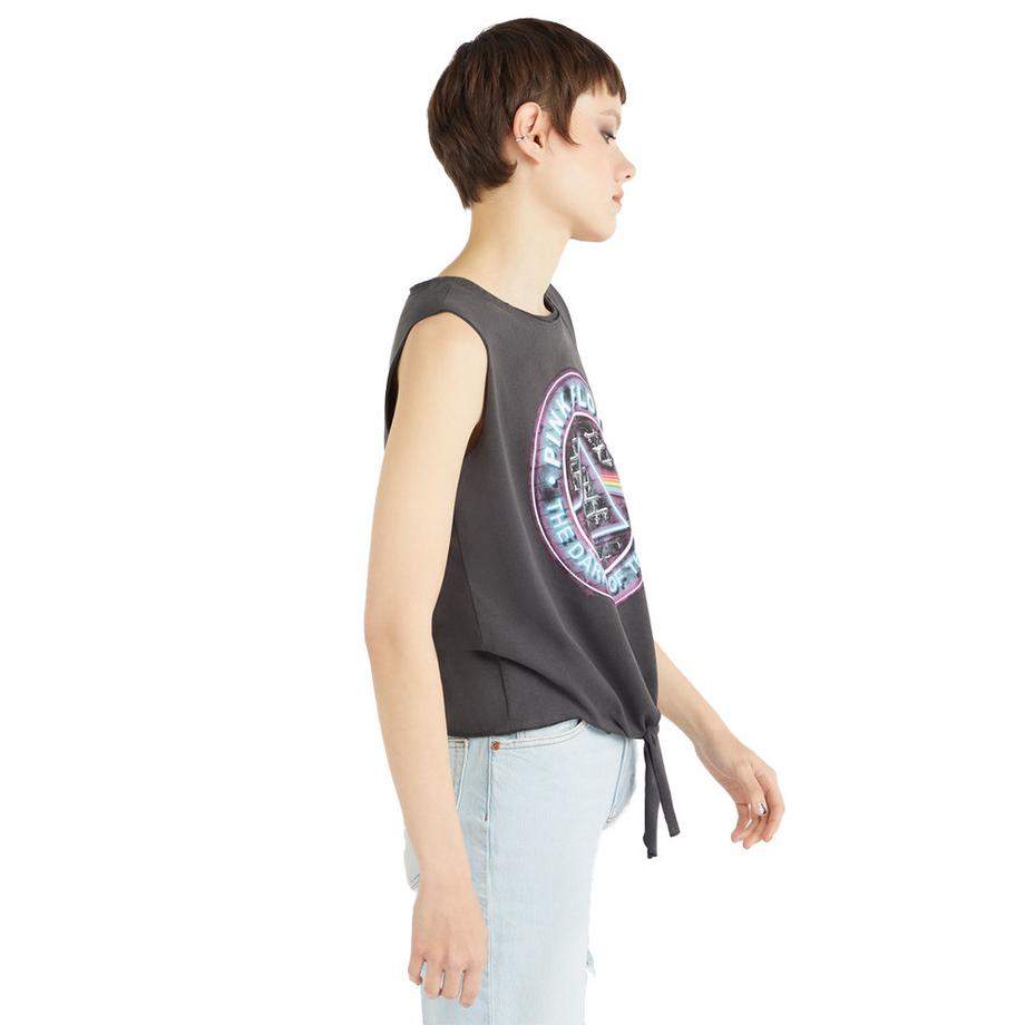 Amplified T-shirt senza maniche stampata  