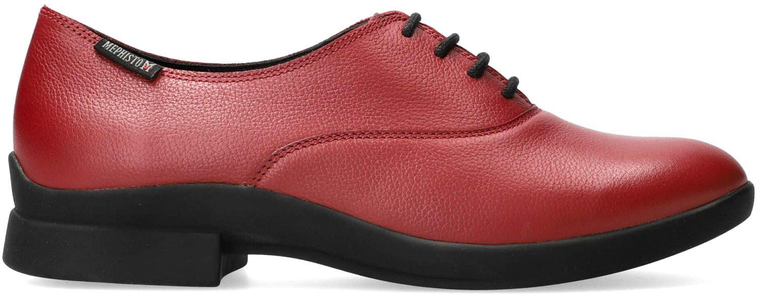 Image of Syla - Leder Schnürschuh Damen Rot 39