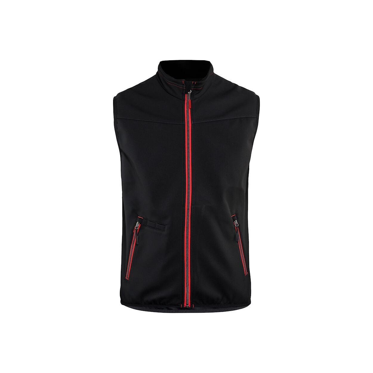 Image of Softshell-weste Unisex Schwarz / Rot XL