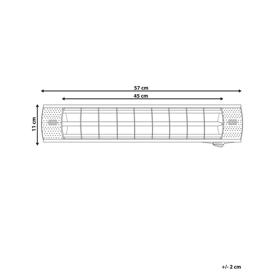 Beliani  Infrarot-Wandheizstrahler aus Aluminium BROMO 