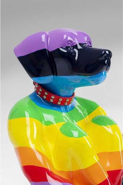 KARE Design Oggetto decorativo Sitting Dog Rainbow 80  