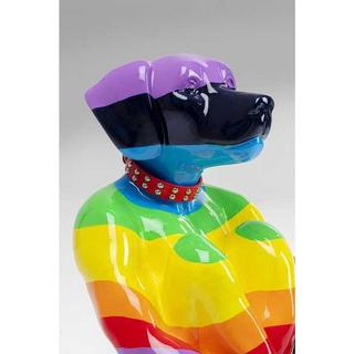 KARE Design Oggetto decorativo Sitting Dog Rainbow 80  