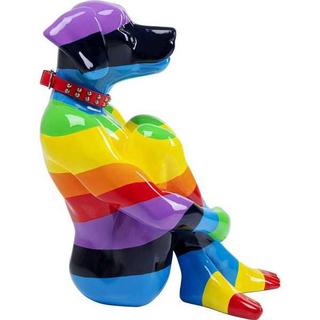 KARE Design Oggetto decorativo Sitting Dog Rainbow 80  