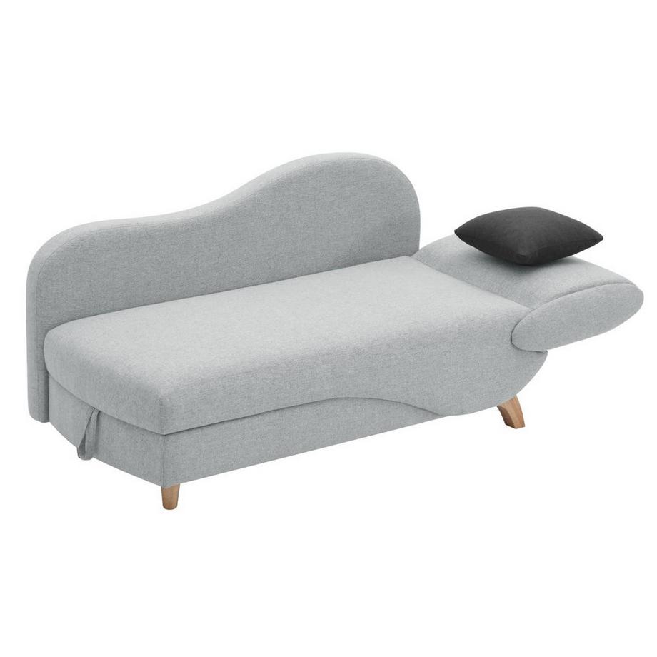 Vente-unique Recamiere mit Schlaffunktion & Stauraum - linksseitig - Stoff - Hellgrau - PENELOPE  