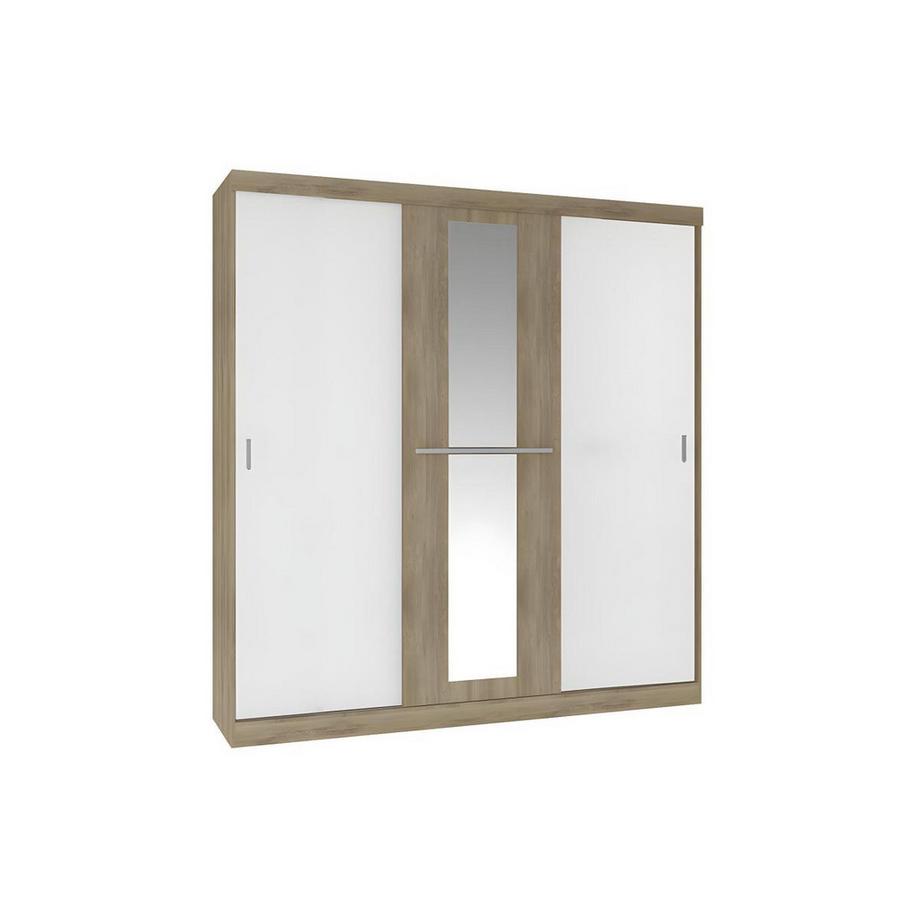 Vente-unique Armoire DIDDA II 3 portes coulissantes Avec miroir L5Chêne ivoire  