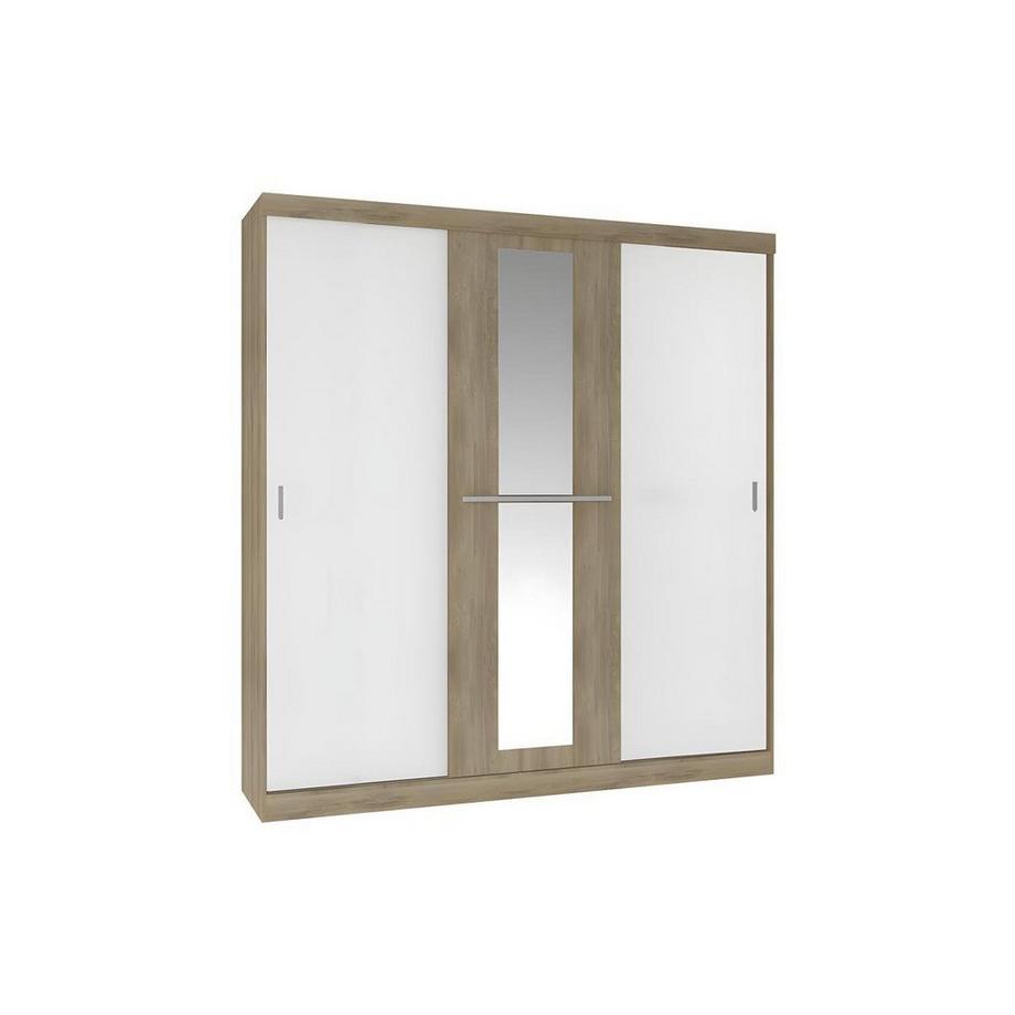 Armoire DIDDA II 3 portes coulissantes Avec miroir L5Chêne ivoire