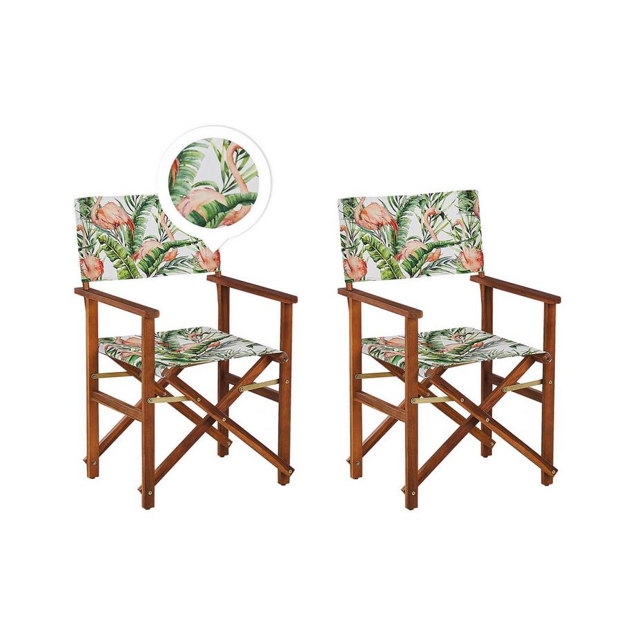 Lot de 2 chaises de jardin en Tissu  CINE