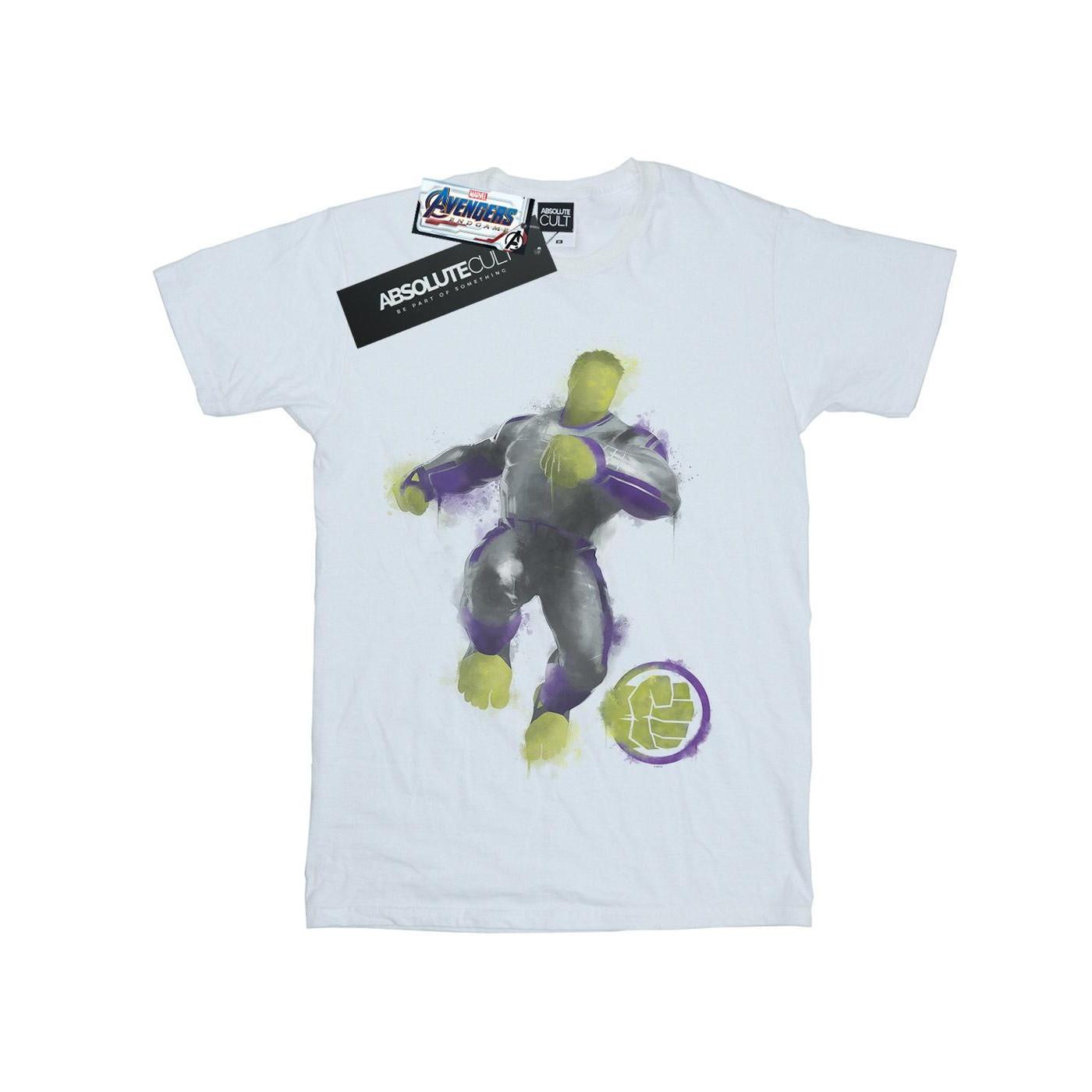 Image of Avengers Endgame Painted Hulk Tshirt Damen Weiss L