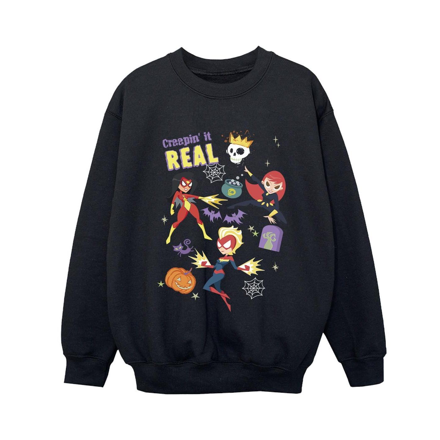 Image of Creepin It Real Sweatshirt Jungen Schwarz 152-158