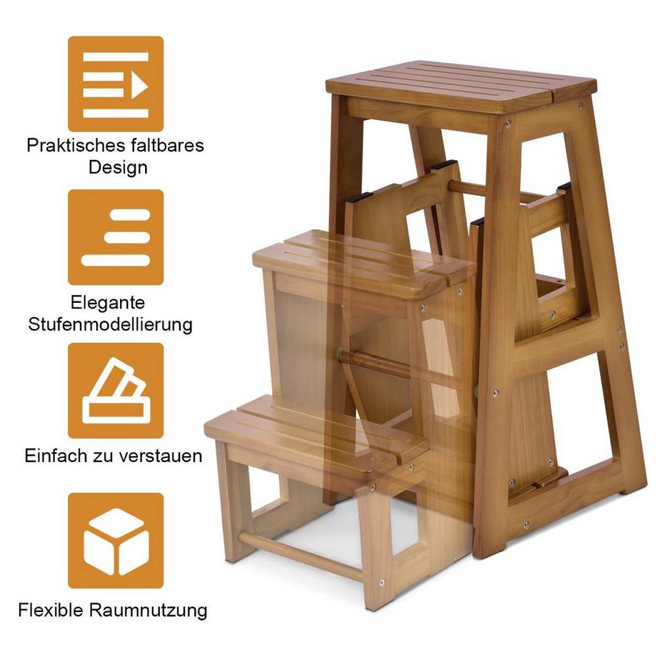 B2X Chaise échelle échelle chaise tabouret échelle escabeau escabeau escabeau pliable 3 marches  