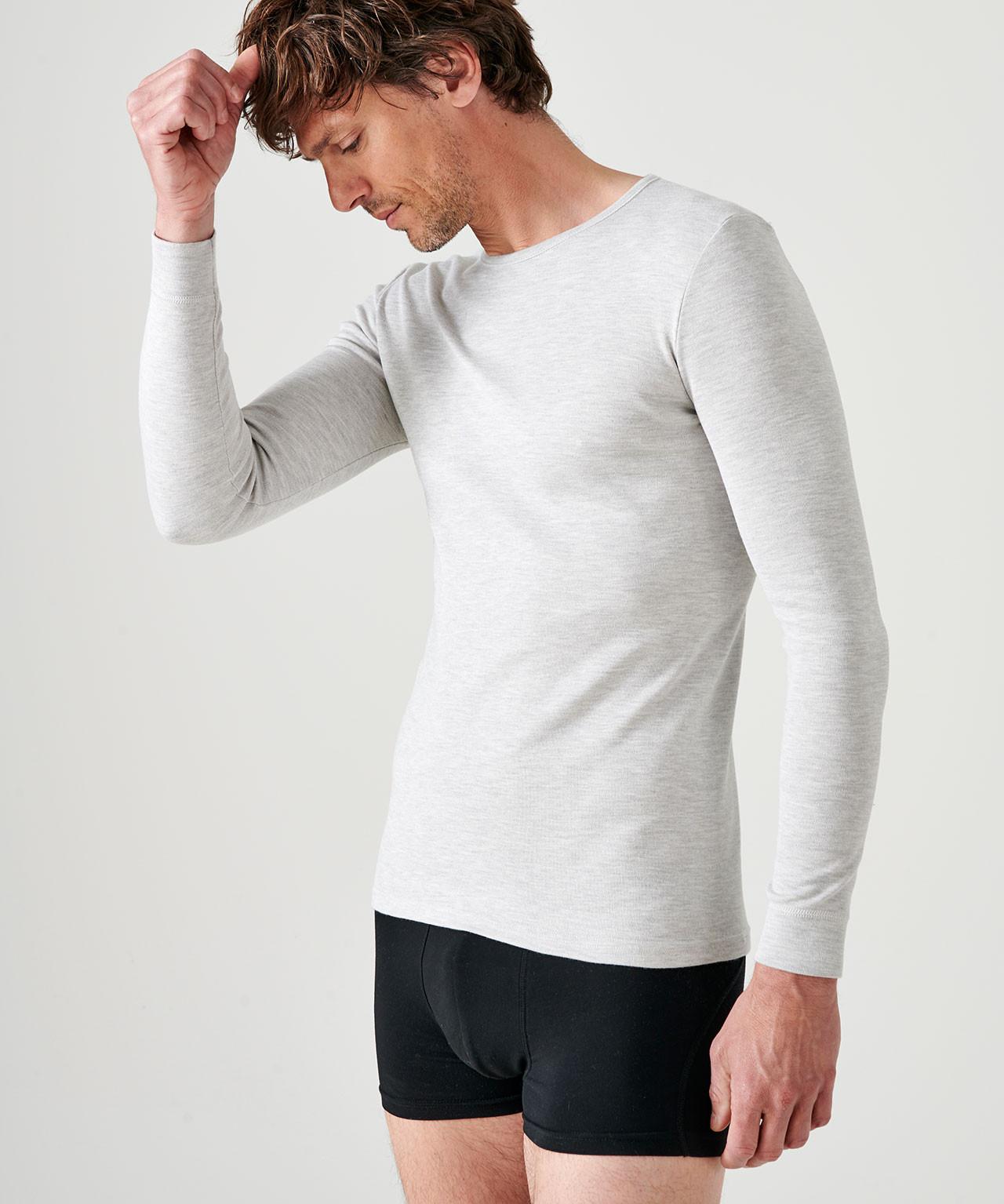 Image of Langärmeliges Shirt, Wärmegrad Medium 3. Herren Grau S