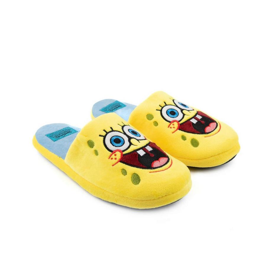 Nickelodeon Ciabatte Contrasto con Viso Ricamato di SpongeBob  