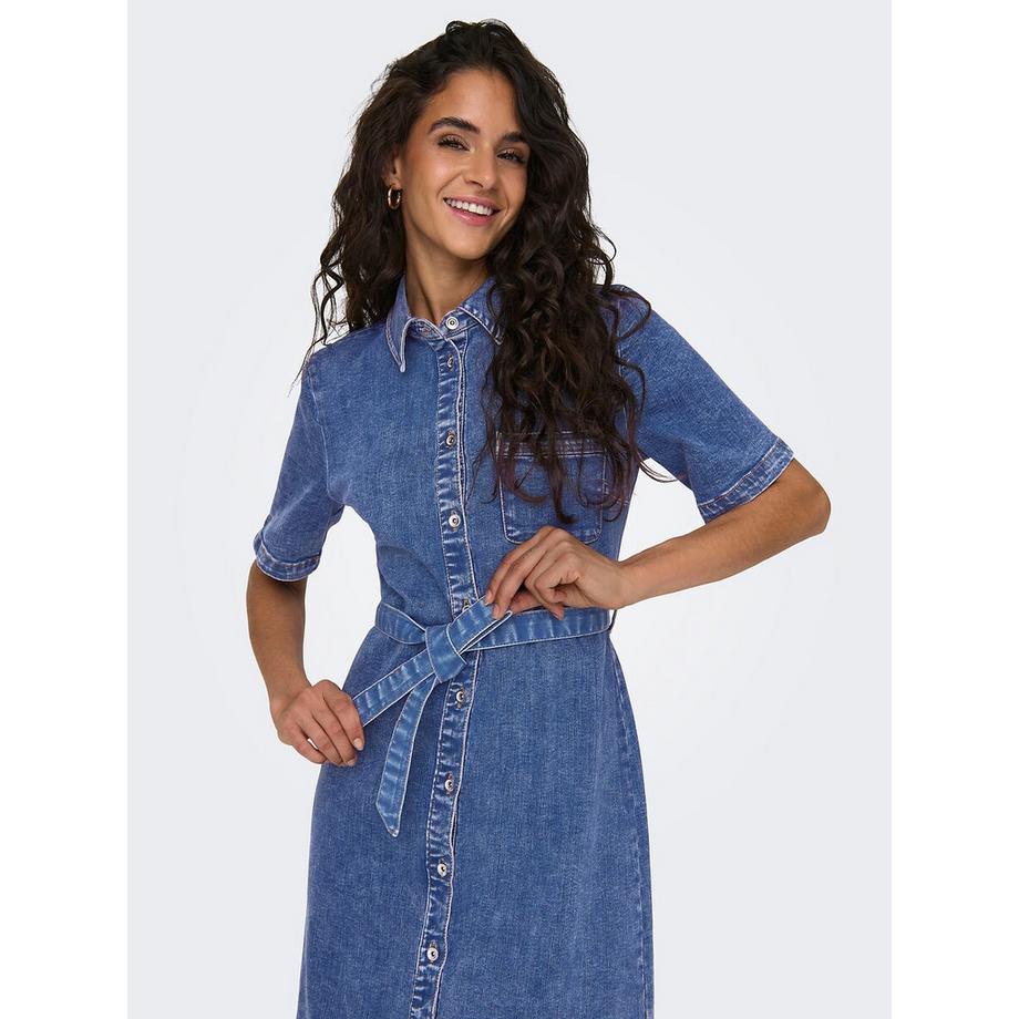 ONLY Abito Camicia in Jeans  