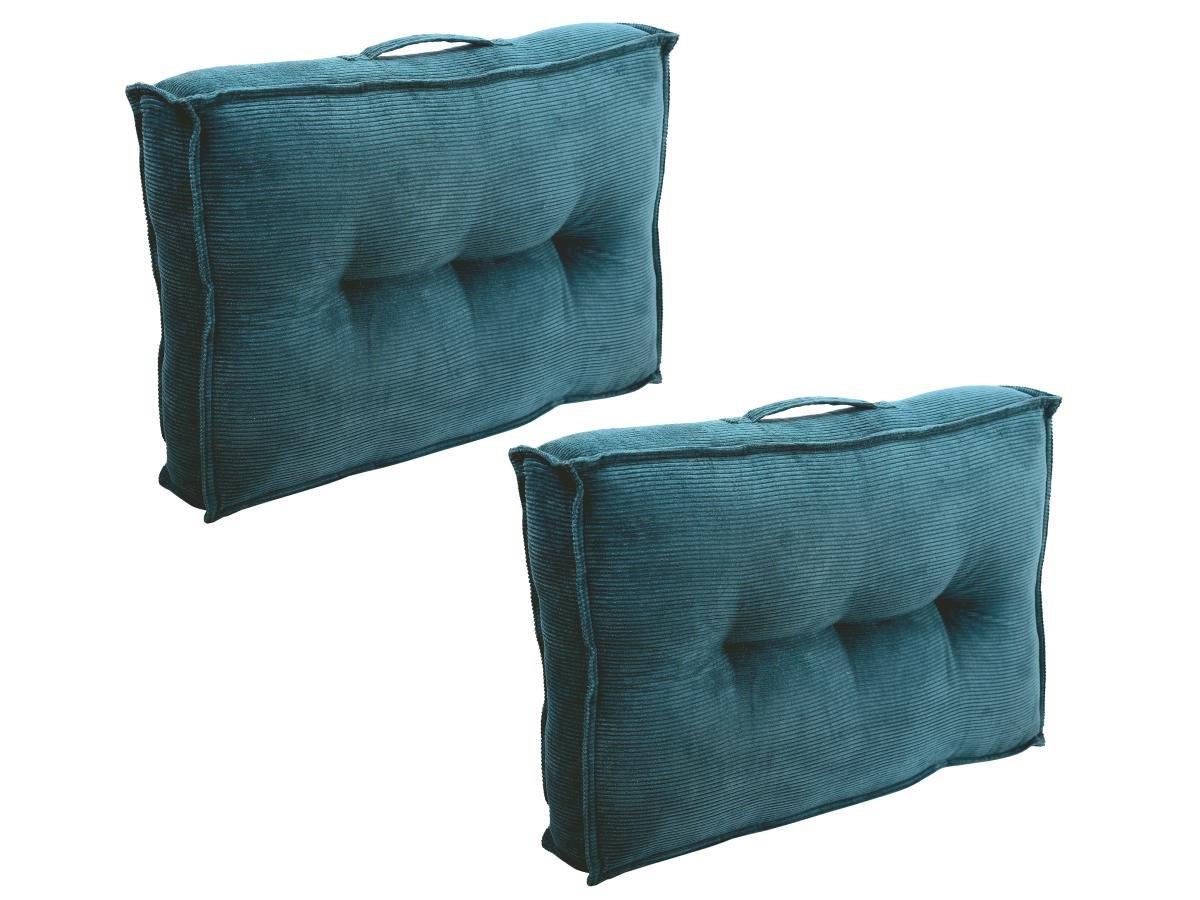 Image of 2er-Set Palettenkissen - Cord - 60 x 40 cm - Blau - BAILA 2er-Set Palettenkissen - Cord - 60 x 40 cm - Blau - BAILA