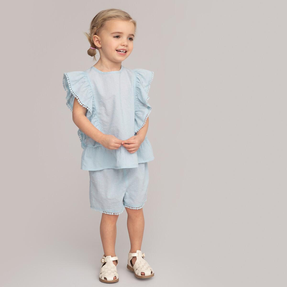 Image of Set Aus Bluse Und Shorts Unisex Blau 18M
