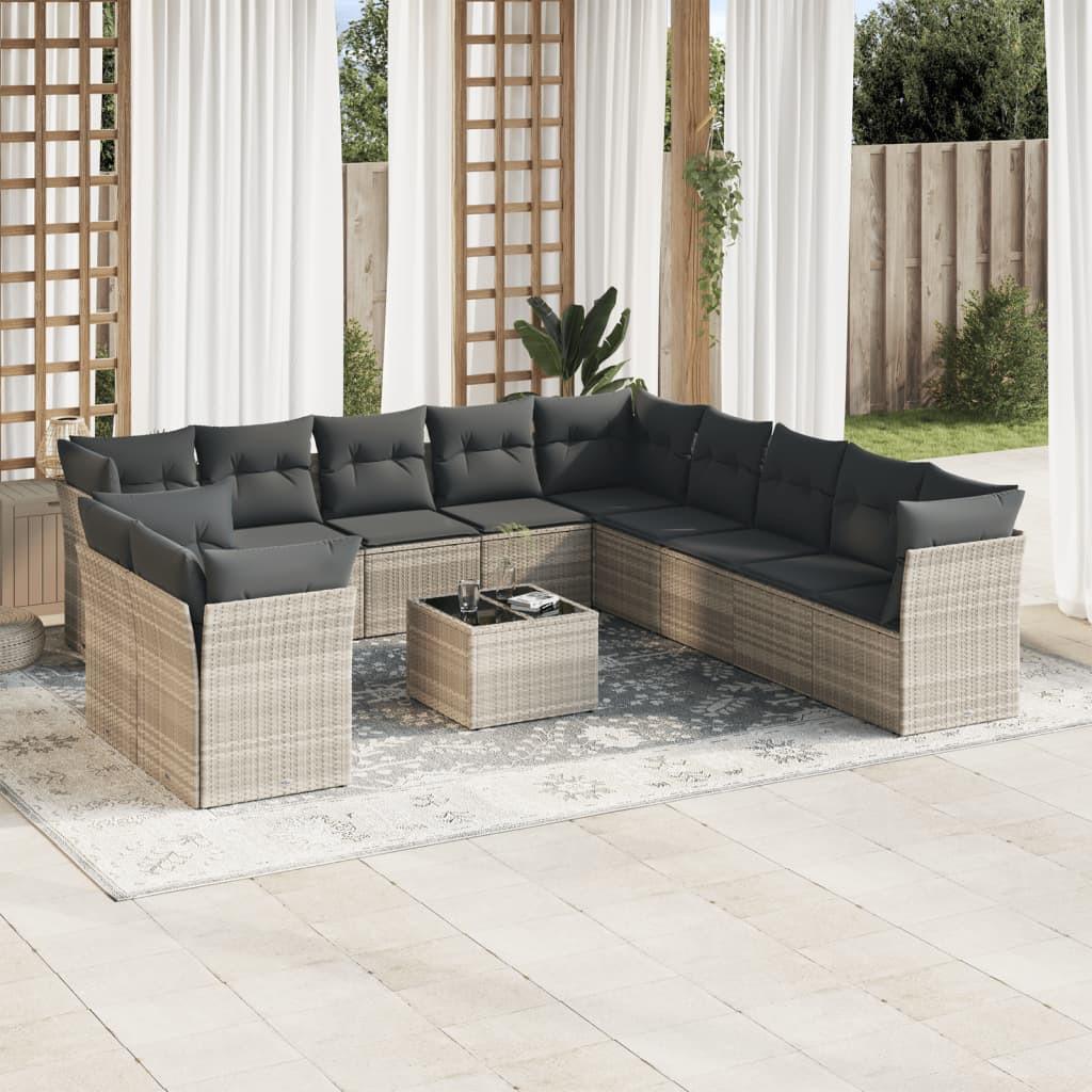 VidaXL set divano da giardino Polirattan  