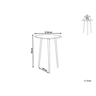 Beliani Beistelltisch aus Aluminium Modern PUHOI  