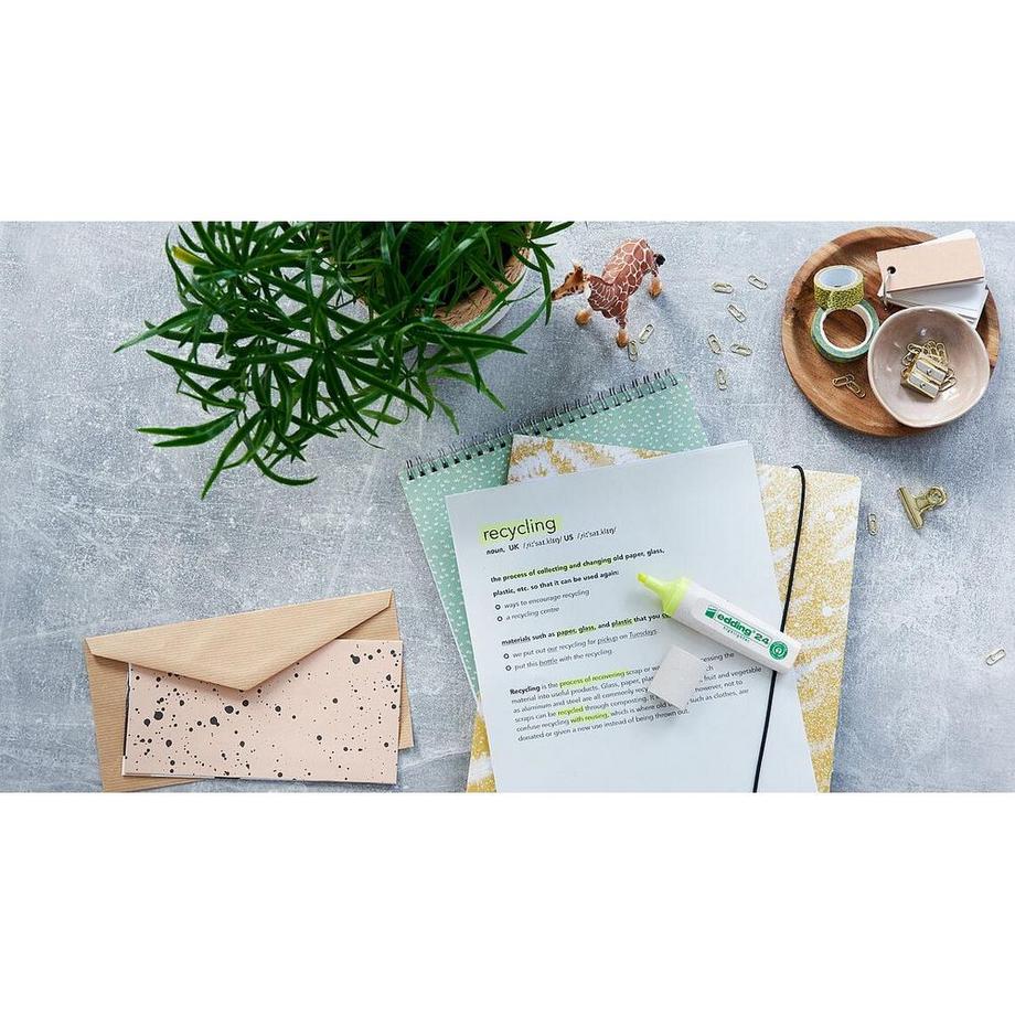 Edding Edding 24 EcoLine evidenziatore 1 pz Punta smussata Blu  