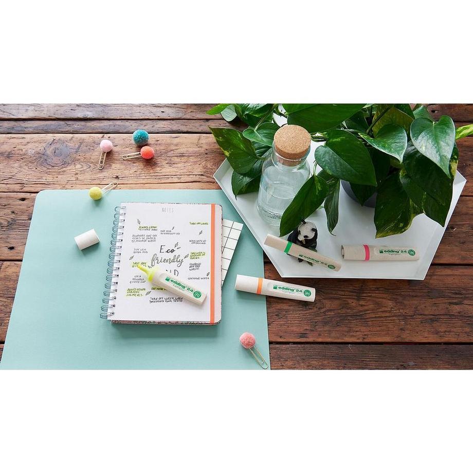 Edding Edding 24 EcoLine evidenziatore 1 pz Punta smussata Blu  