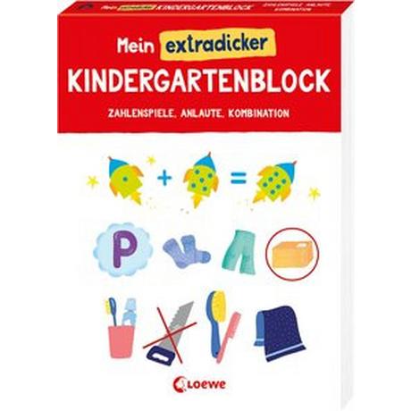 Mein extradicker Kindergartenblock Loewe Lernen und Rätseln (Hrsg.); Beurenmeister, Corina (Illustrationen) Gebundene Ausgabe 