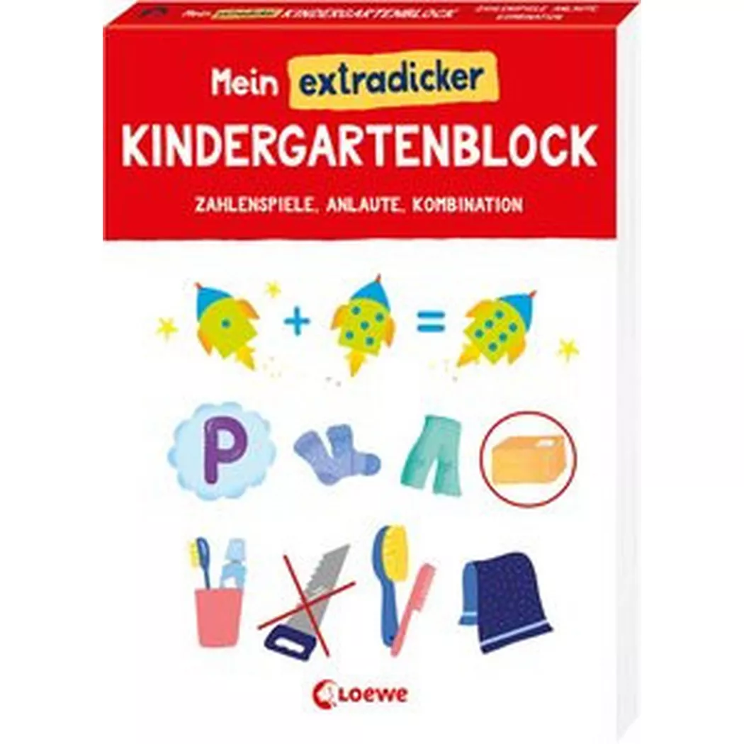 Loewe - Mein extradicker Kindergartenblock,  Lernen und Rätseln (Hrsg.); Beurenmeister, Corina (Illustrationen)