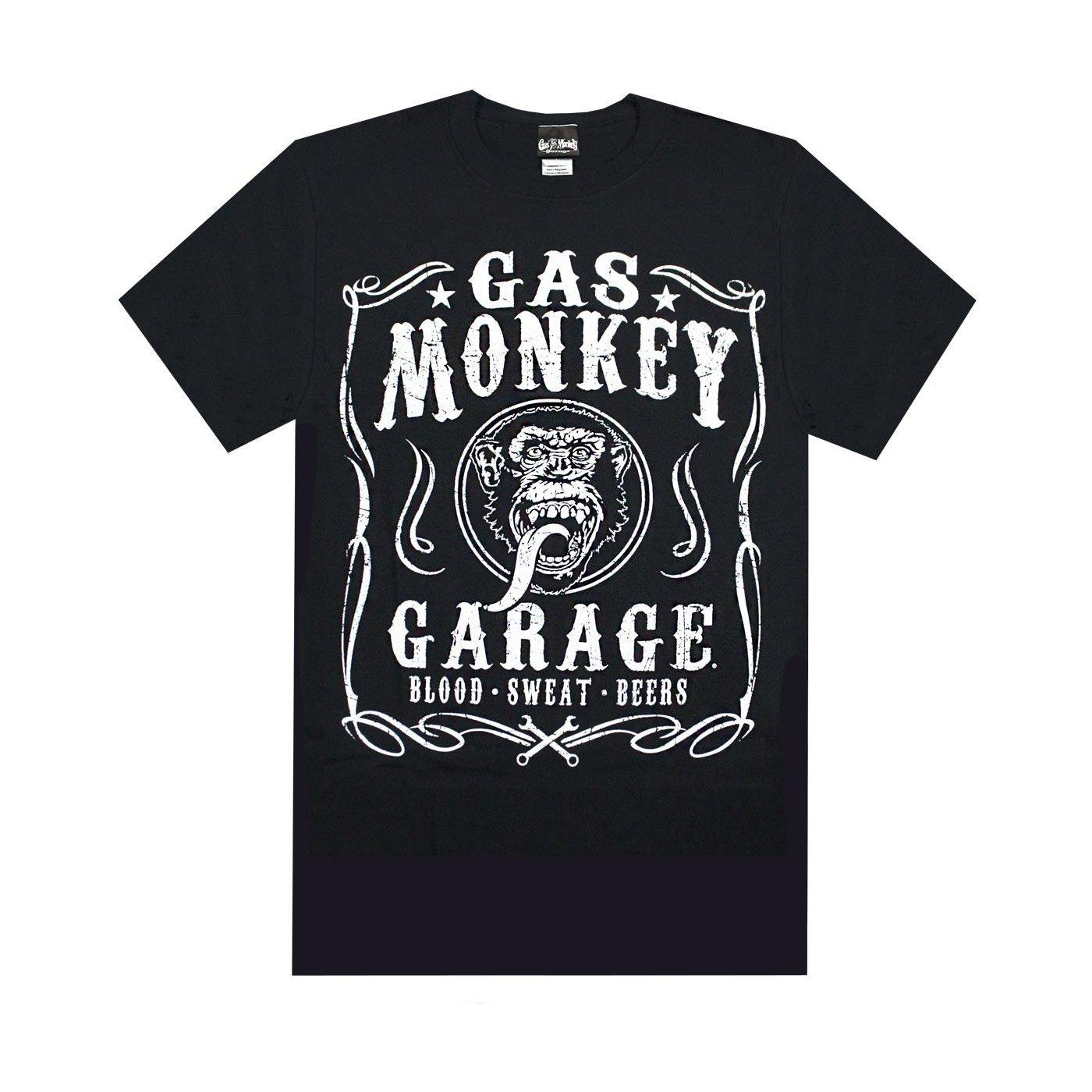 Fast N Loud  Gas Monkey Garage Mens Blood Sweat And Beers T-Shirt 
