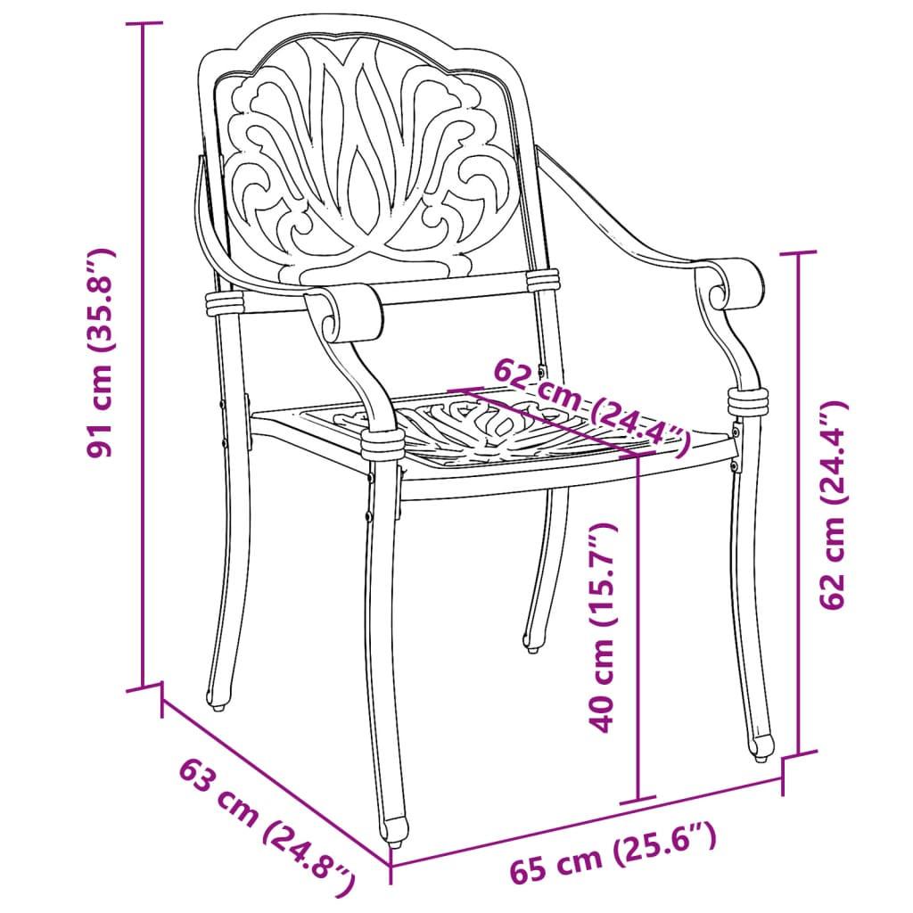 VidaXL Chaise de jardin aluminium  